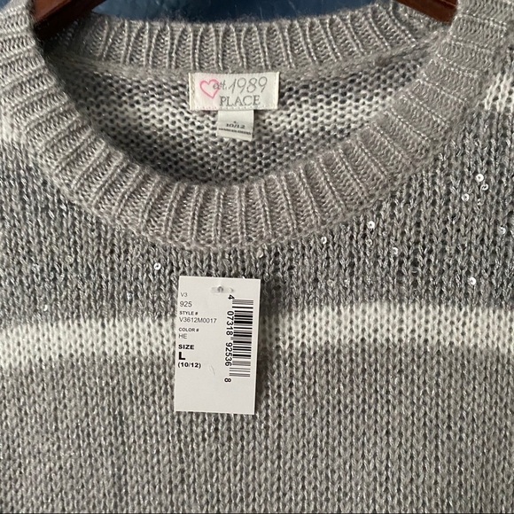 NWT Children’s Place Sequined Short Sleeve Sweater - Picture 3 of 5